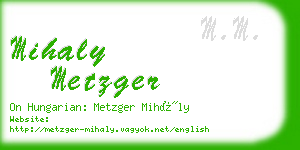 mihaly metzger business card